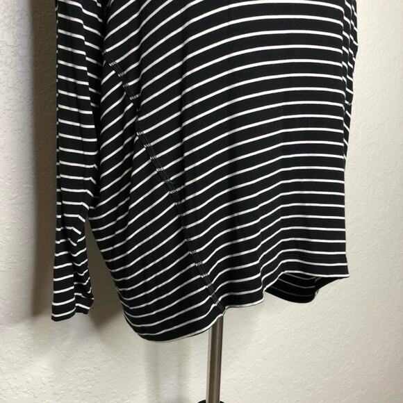 Cabi black white striped jersey knit top size Small #4005 - Picture 4 of 12